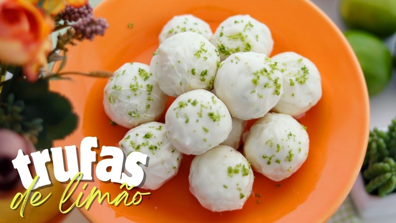 MELHOR RECEITA DE TRUFA DE LIMÃO - MUITO SIMPLES - SEQUINHA POR FORA E CREMOSA DENTRO - Dika da Naka