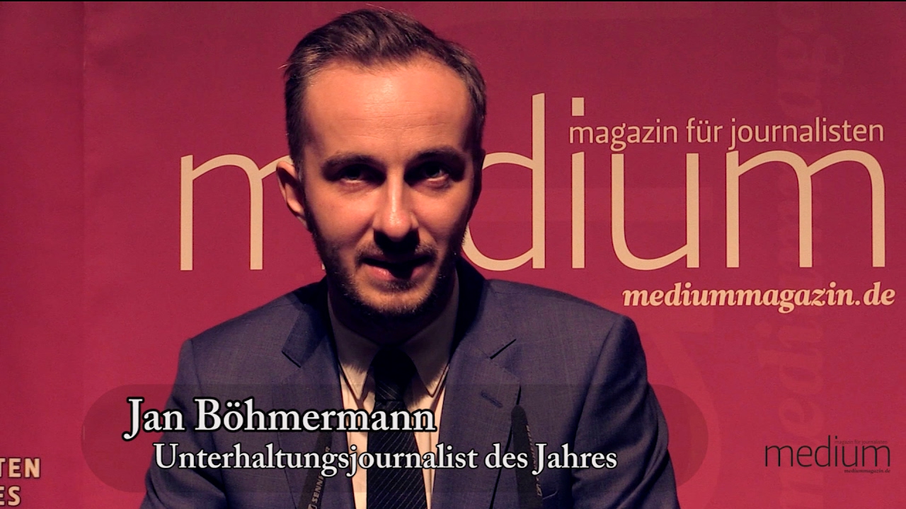 Jan Böhmermann über Journalismus und seinen Job – Journalisten des Jahres 2016