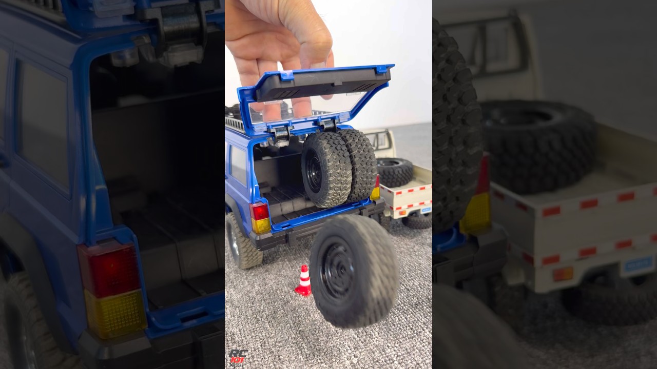 Off Road Tires Loading 🛞🔥 | JEEP Cherokee SUV MN78 1/12 Scale #rc #rccars #automobile #viral #fyp