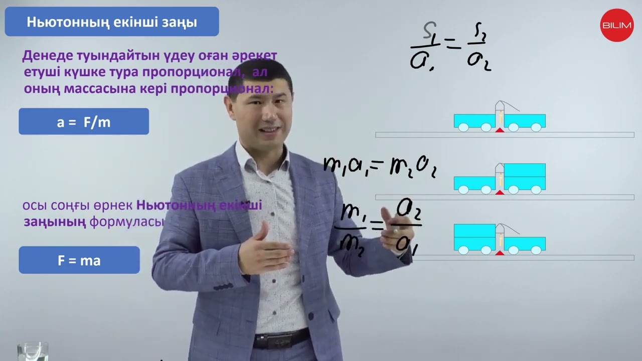 Ньютонның екiншi заңы. Масса