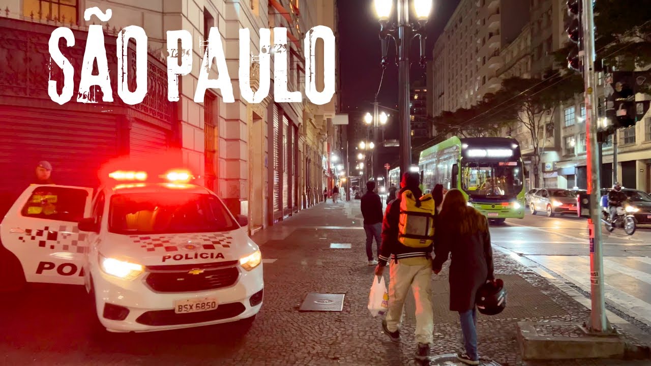 THE REALITY OF NIGHTS IN DOWNTOWN SÃO PAULO - BRAZIL【4K】