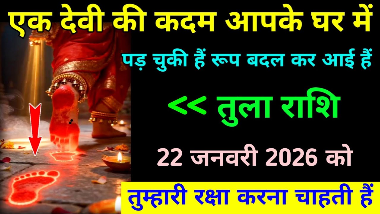 तुला राशि 22 जनवरी 2026 एक देवी की कदम आपके घर में पड़ चुकी हैं रूप बदल कर आई हैं। #tula_rashi