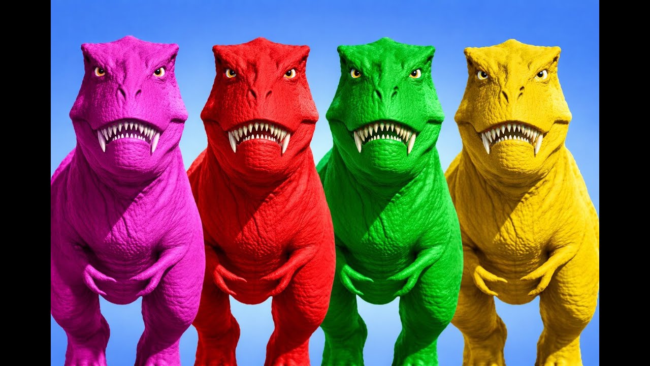 “Carnivorous dinosaurs invade the territory of giant herbivorous dinosaurs.”