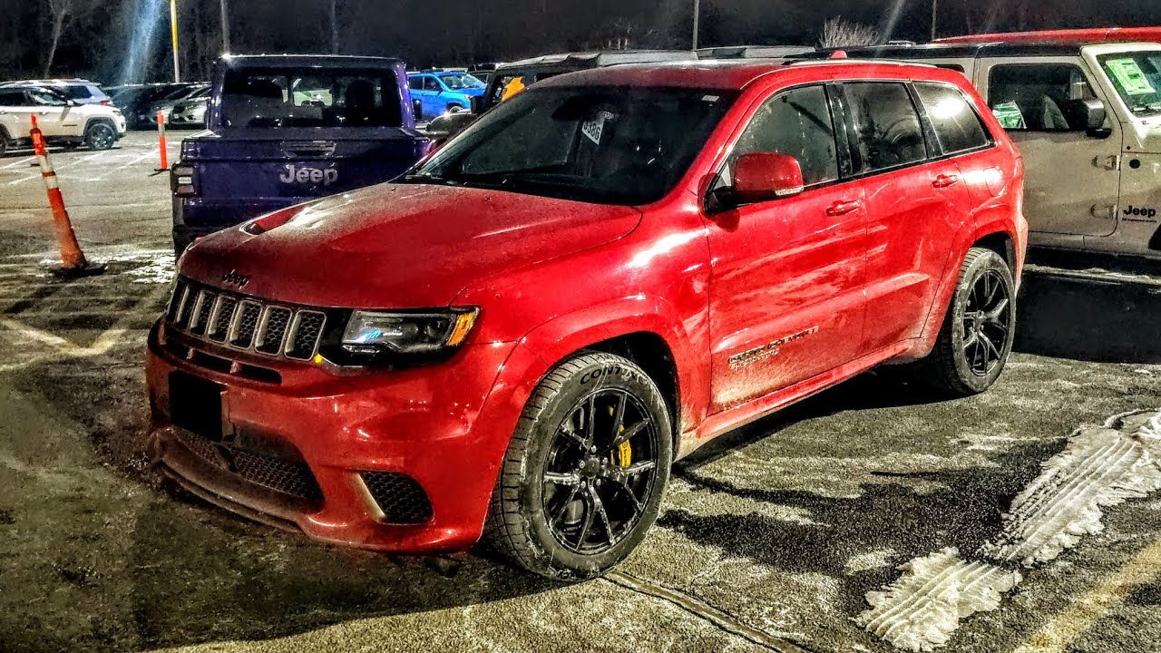 4K 2018 JEEP GRAND CHEROKEE TRACK-HAWK 6.2L SUPERCHARGED V8 707HP EXT REDLINE RED/BLACK INT 2/3/2026