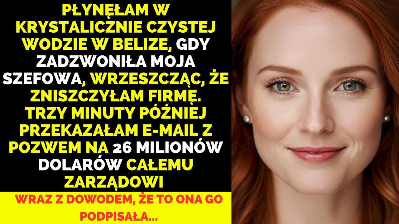Szefowa zadzwoniła do mnie podczas urlopu nad Bałtykiem — więc przesłałam dalej pozew na 26 mln $