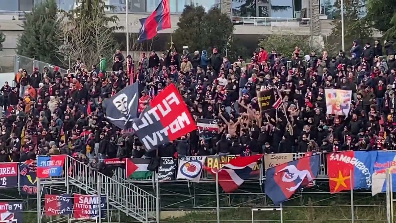 Curva Nord Massimo Cioffi Samb in trasferta a Recanati 2024-25.
