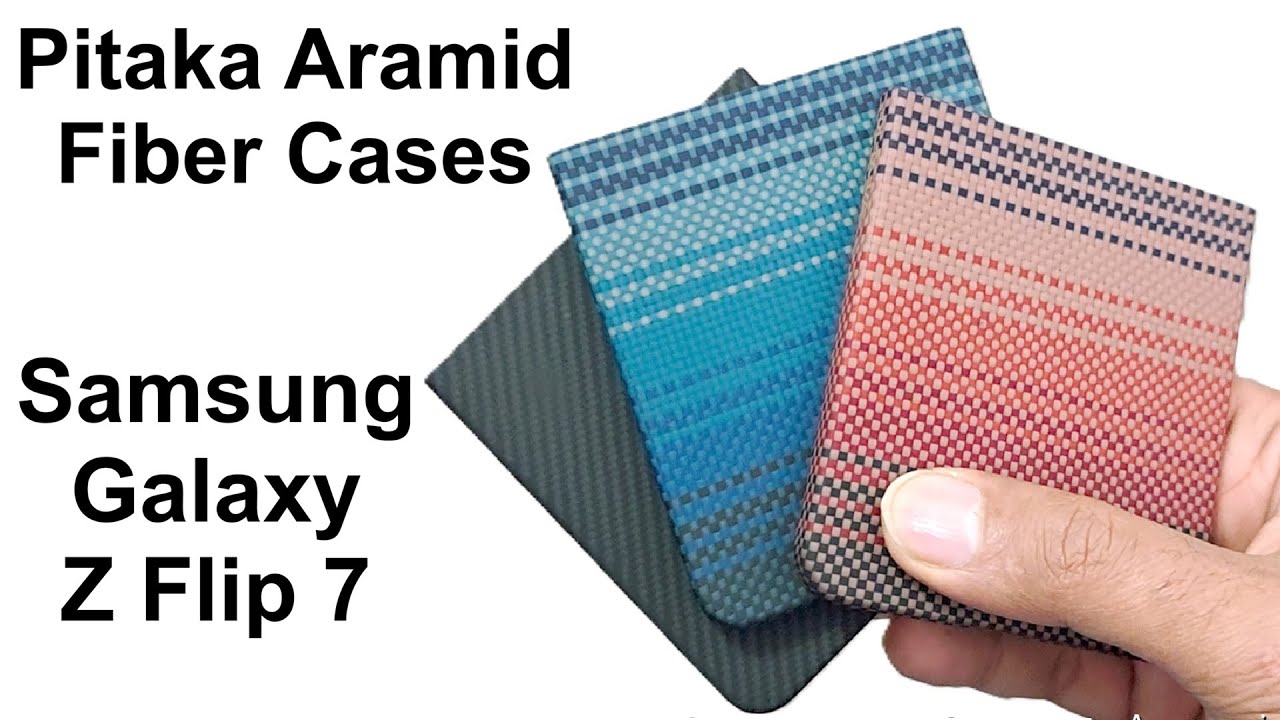 Обзор чехлов Pitaka из арамидного волокна для Samsung Galaxy Z Flip 7 — цвета: Закат, Восход луны...