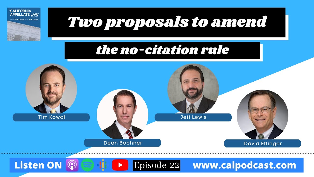 Two Proposals to Amend the No-Citation Rule