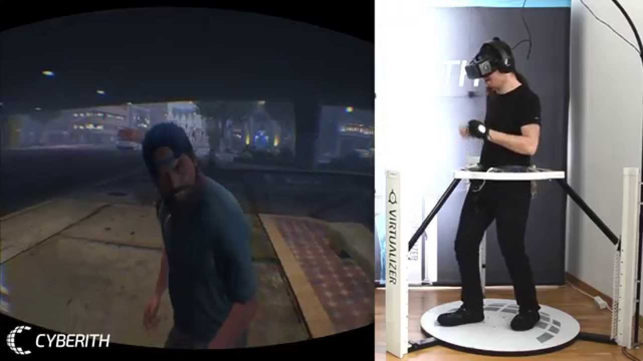 GTA 5 in VR Cyberith VIRTUALIZER + Oculus RIFT Part 1: The Police Chase