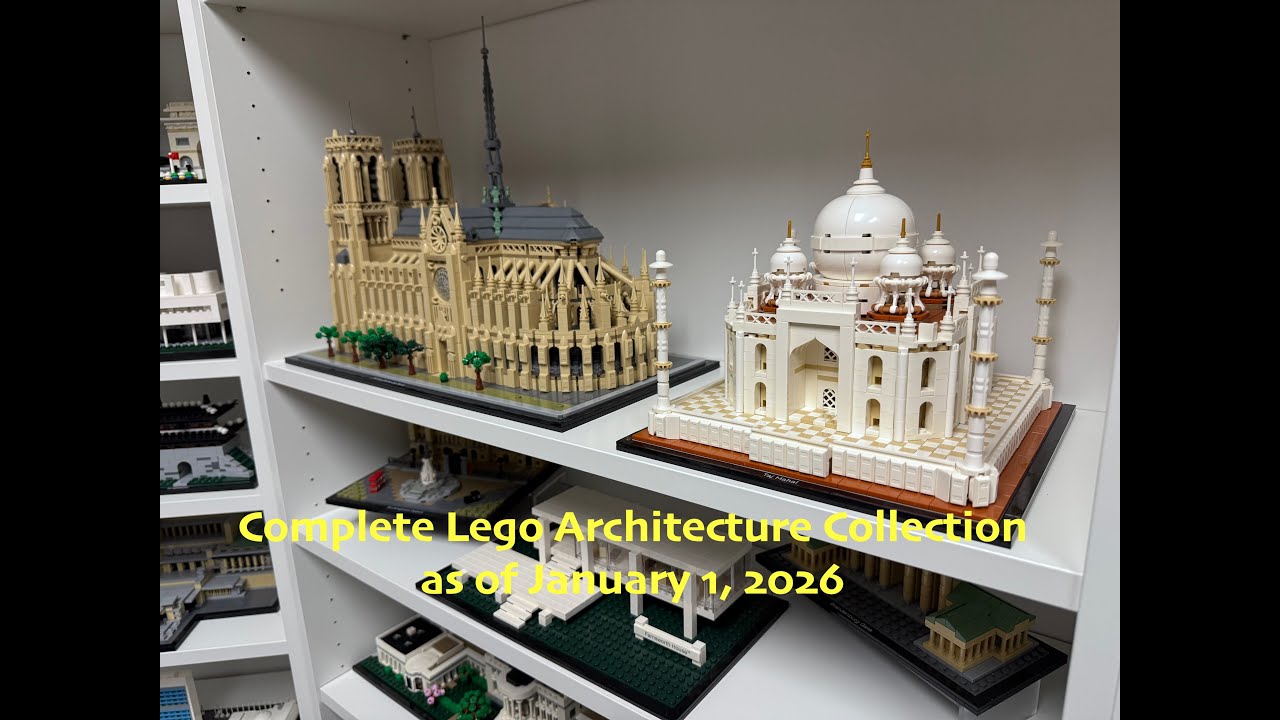 Полная коллекция Lego Architecture по состоянию на 1 января 2026 года.