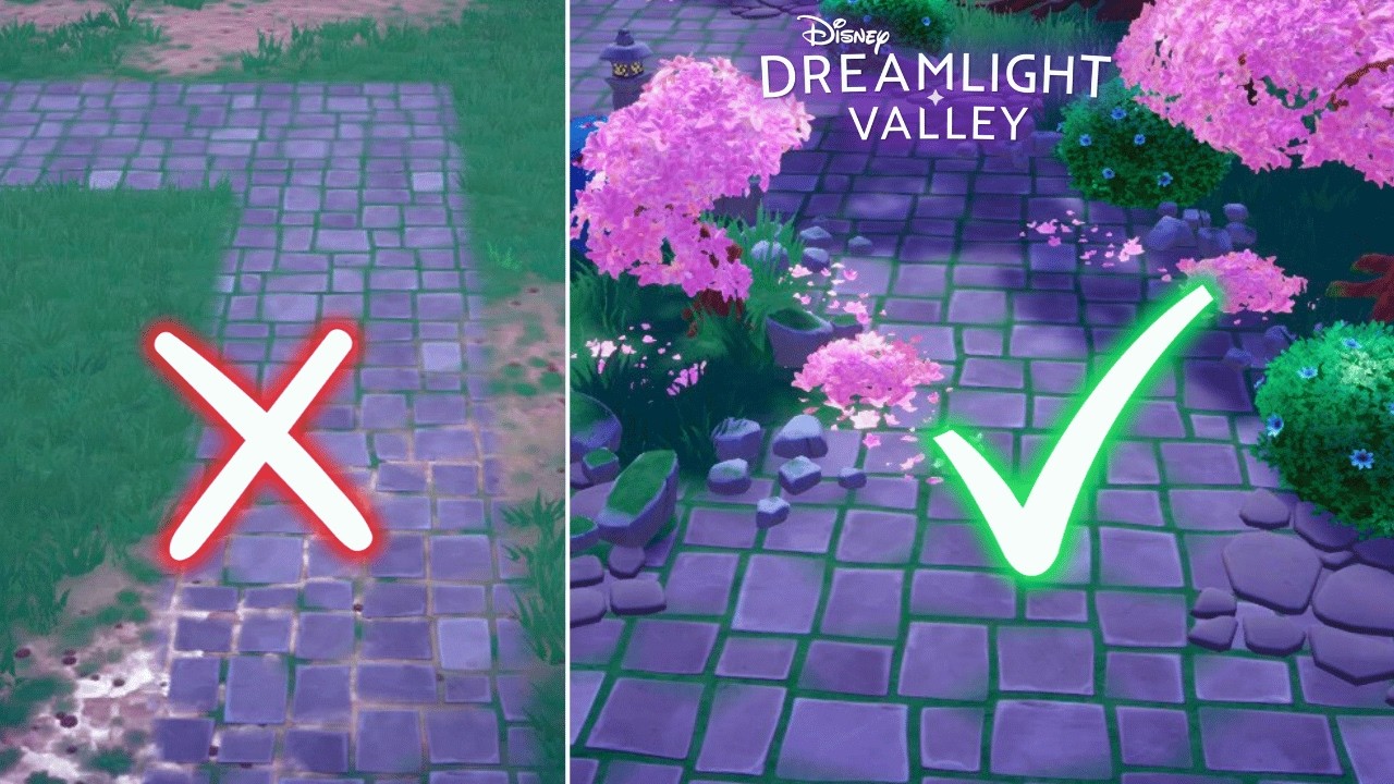 STOP Using Straight Paths! How to Design Beautiful Walkways in Disney Dreamlight Valley ✨