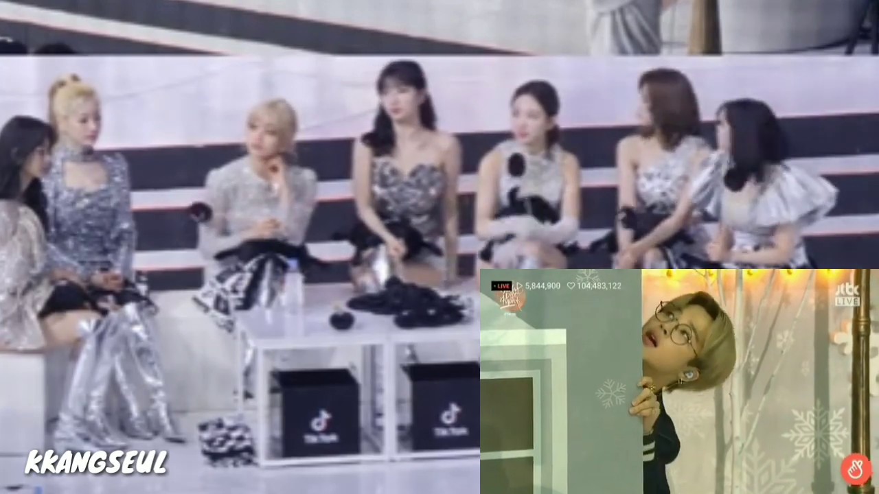 200105 TWICE Reaction to BTS 'Boy With Luv' at 2020 Golden Disk Awards
