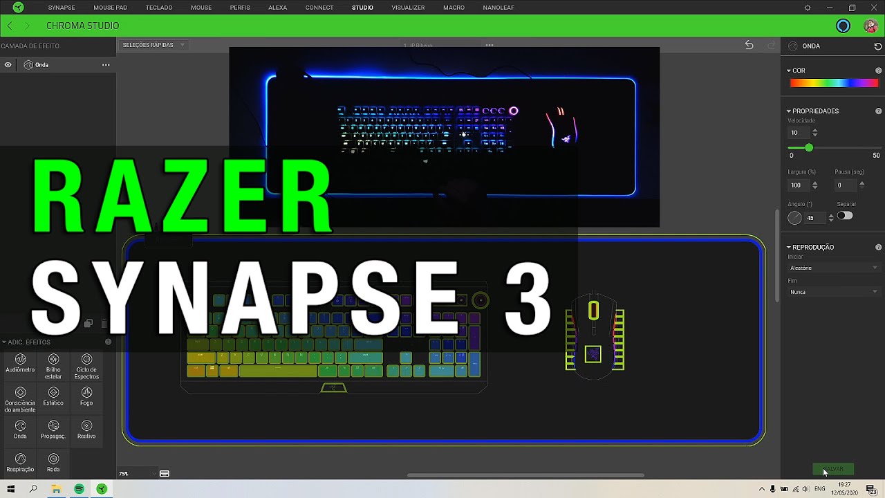 RAZER SYNAPSE 3:  APRENDA CONFIGURAR A ILUMINAÇÃO DOS SEUS PRODUTOS RAZER | TUTORIAL COMPLETO