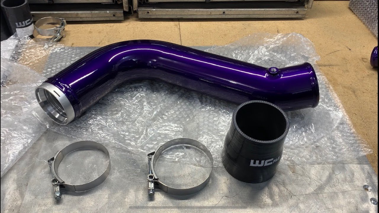 WCFab 3.5 Inch Passenger Side Intercooler Pipe Install. 2017-2019 2500/3500 L5P Duramax!!