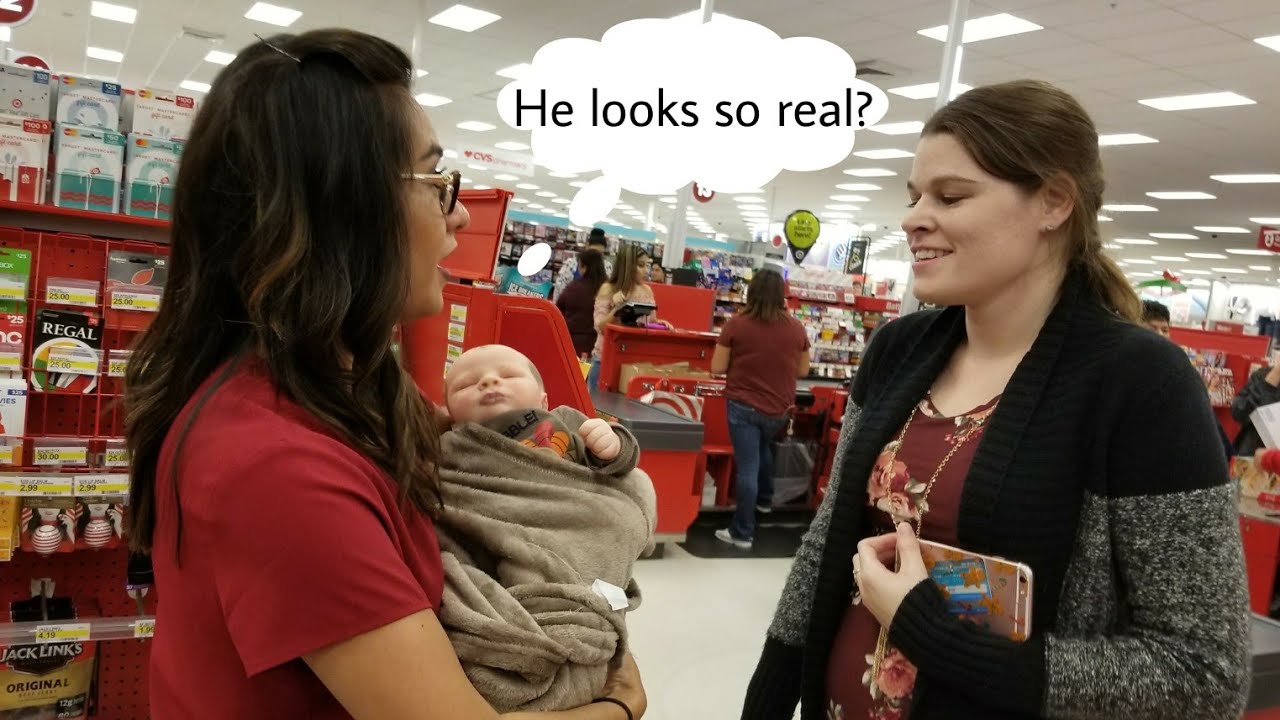 Shopping With Ultra Realistic Reborn Baby Doll - REACTIONS
