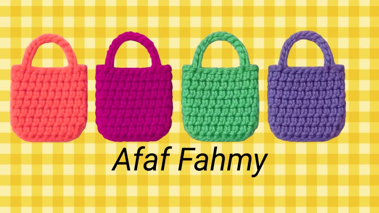 من بواقى الخيوط وفى 5 دقائق فقط  أسهل ميدالية على شكل شنطة كروشيه للمبتدئين/مشروع مربح