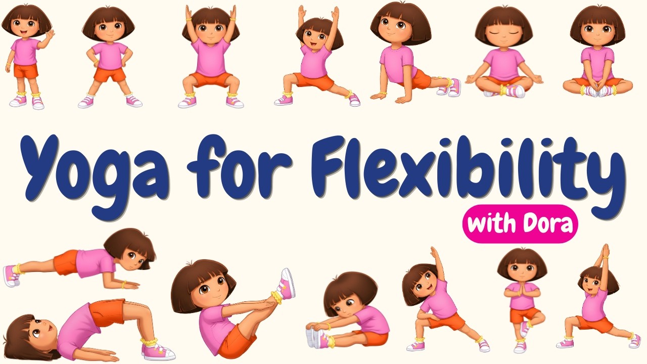 Йога для развития гибкости с Дорой | Йога для детей | Улучшение осанки | Детская йога