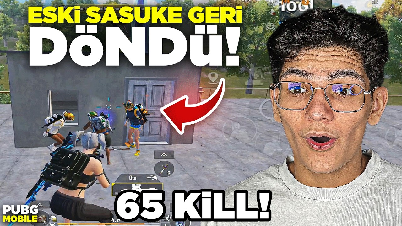 ESKİ SASUKE GERİ DÖNDÜM! TEK BAŞIMA 65 KİLL - PUBG MOBİLE