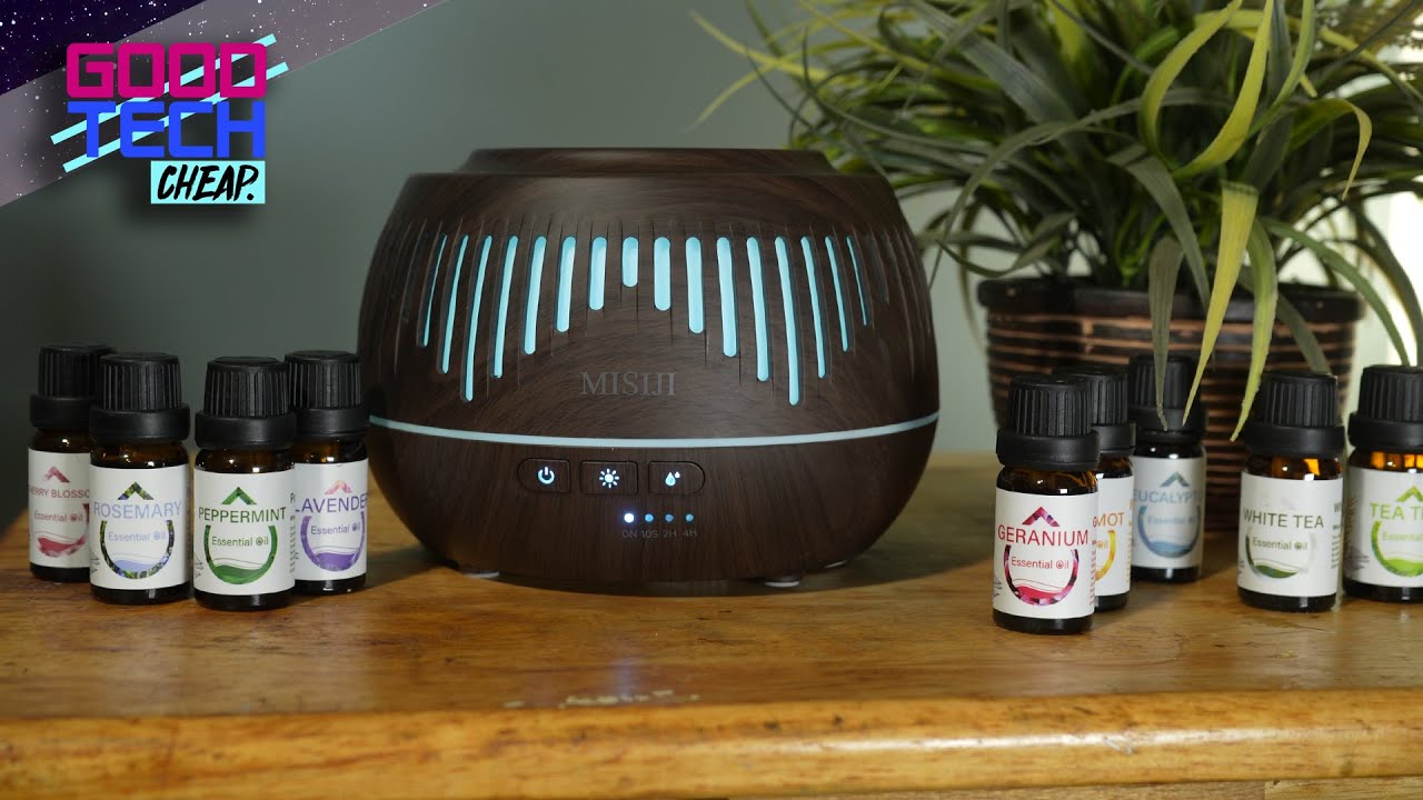 Unboxing MISIJI 500ML Aromatherapy Diffuser Humidifier with 10 Essential Oils Set : Good Tech Cheap