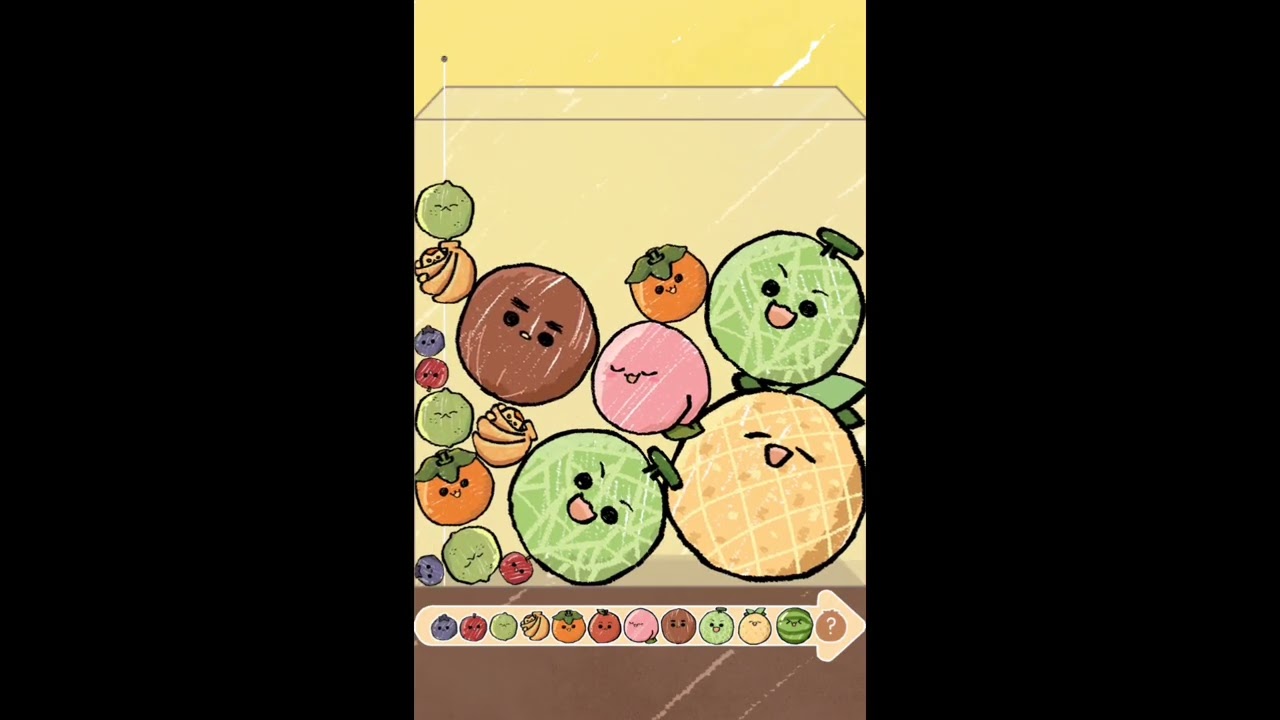 relaxing ASMR no talking game, watermelon game (mobile)/jeu relaxant, jeu de la pastèque (mobile) #5