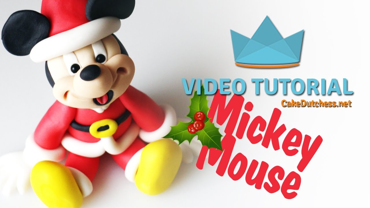 How to make a Mickey Mouse Santa for Christmas - Cake Decorating Tutorial