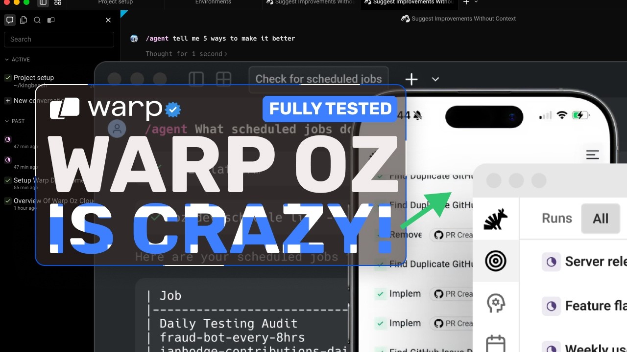 Warp OZ: OpenClaw для РЕАЛЬНОЙ РАБОТЫ! ЛУЧШИЕ облачные агенты на сегодняшний день?