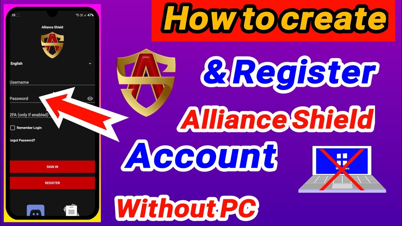 How To Register Alliance Shield Account #viral #trending