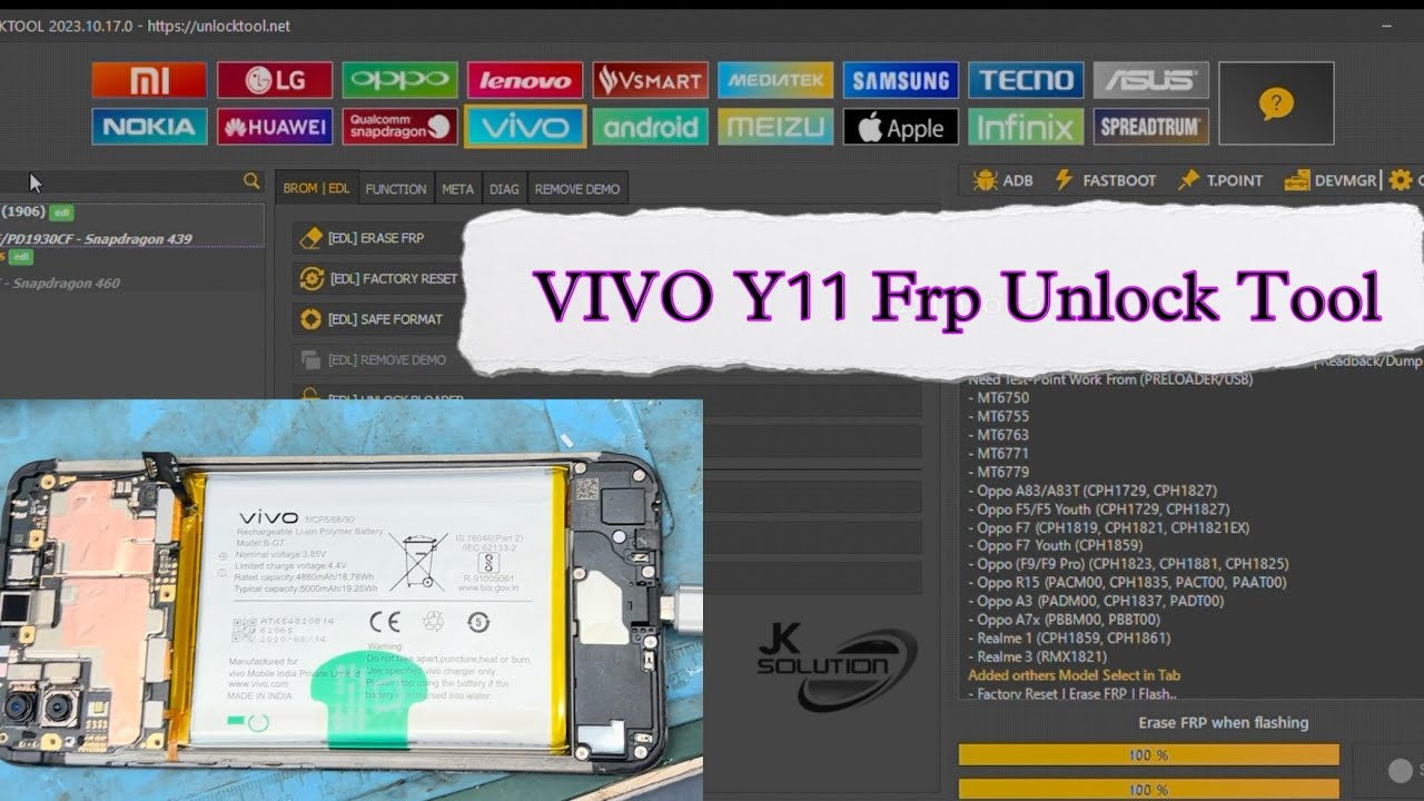 Vivo Y11 Frp Unlock Tool | Vivo Y11 Lock | Jk Solution