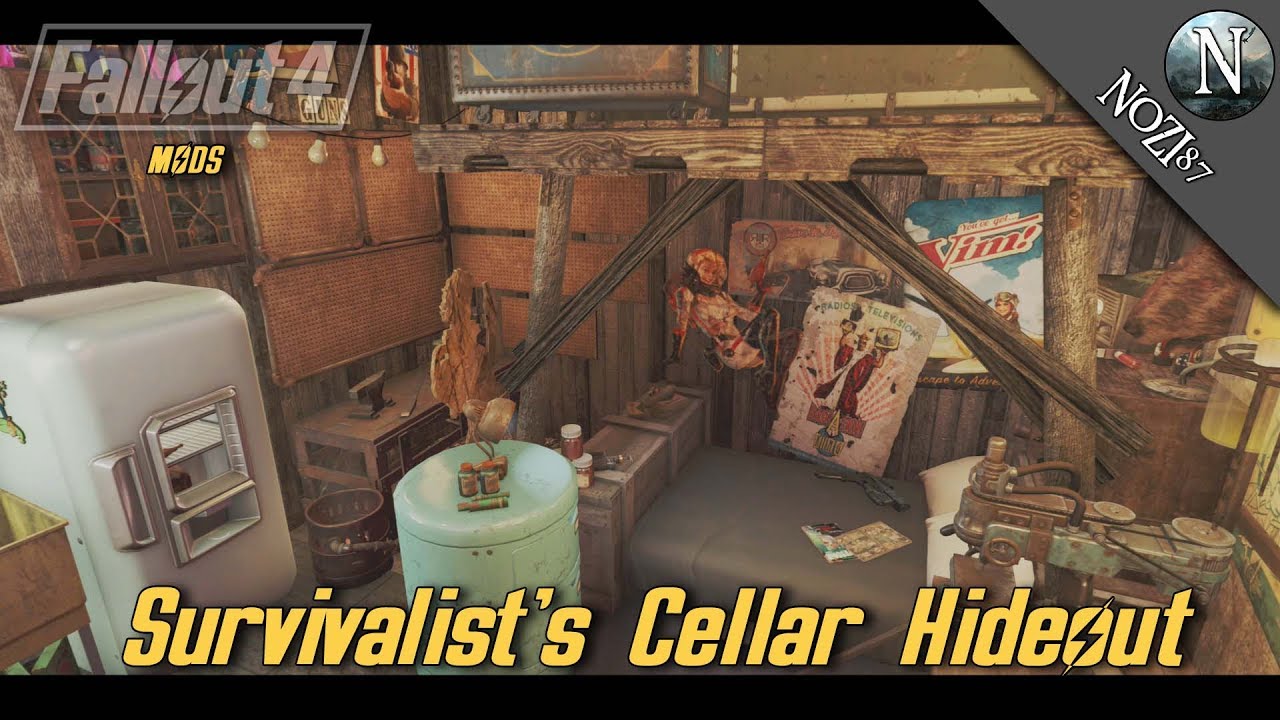 Fallout 4 Mod Showcase: Survivalist's Cellar Hideout by NaiRae
