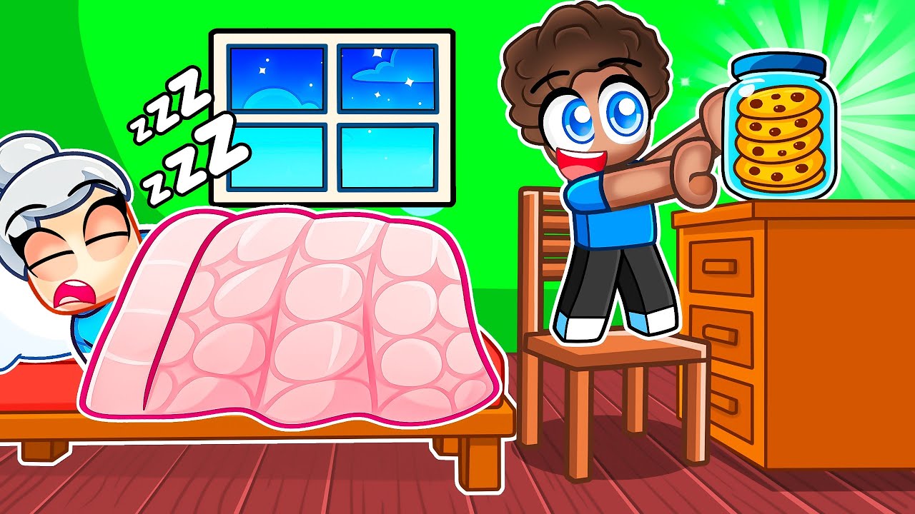 ВОРУЮ ПЕЧЕНЬЕ у своей спящей бабушки в Roblox!