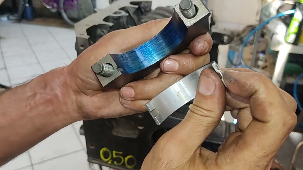 folga no mancal , montagem a seco pra verificar aquela folga mínima , pasta de empeno verificação