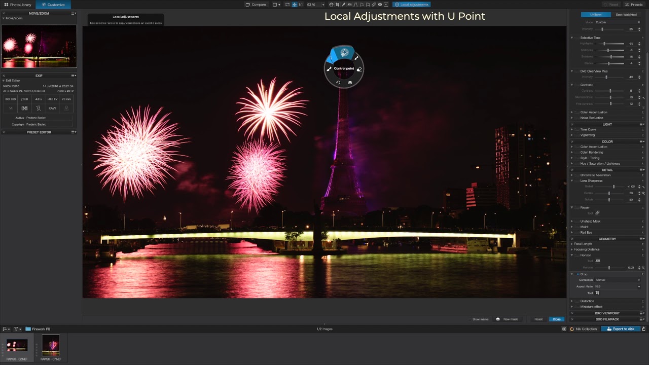 Tips & Tricks for Fireworks photography with PhotoLab 2