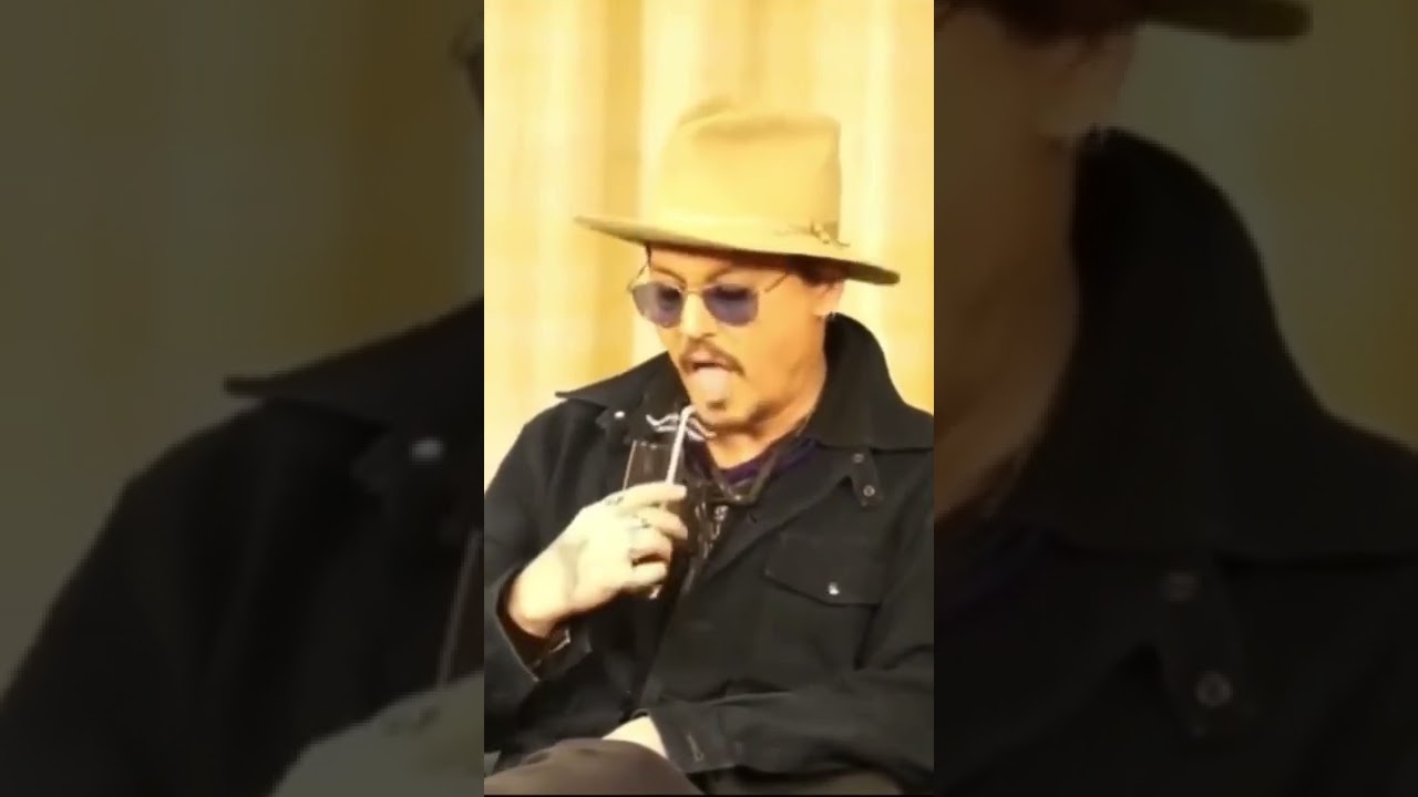 Johnny Depp's problem with drinking juice 😅😂 
