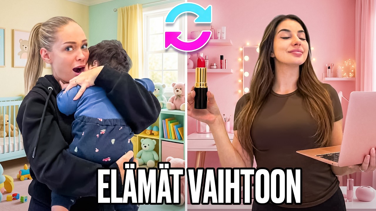 VAIHDOIN ELÄMIÄ PÄIVÄKSI PATRICIAN KANSSA! - talot, työt, lapset, lemmikit... 😳