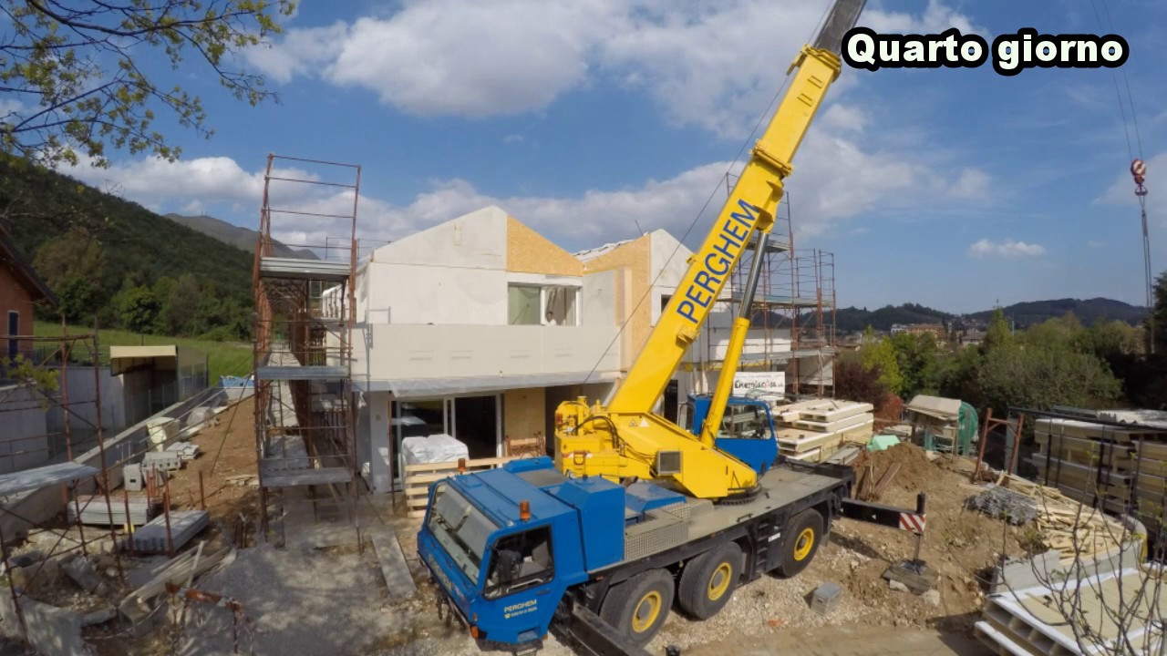 VILLEBIO montaggio di una villa prefabbricata in legno a Gavardo (BS)