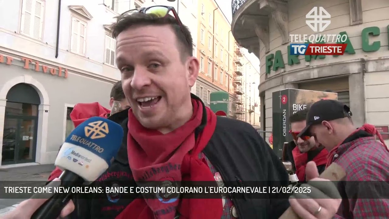 TRIESTE COME NEW ORLEANS: BANDE E COSTUMI COLORANO L'EUROCARNEVALE | 21/02/2025