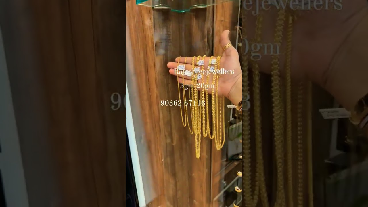 only 3 grams gold chains design's/light weight gold chains collections/daily wear chains