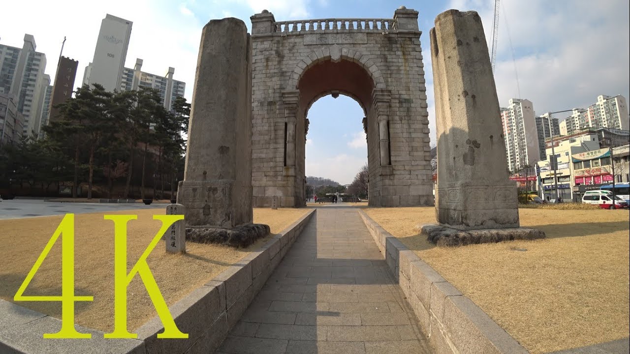 [ 4K ] KOREA,  Walking around Dongnimmun Station (Part 1),독립문역 주변 산책 파트1