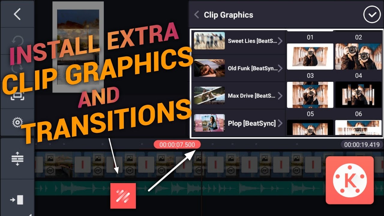 Install Extra Clip Graphics/Transitions/Short Background Music for KineMaster |TUTORIAL| Nie Tez |