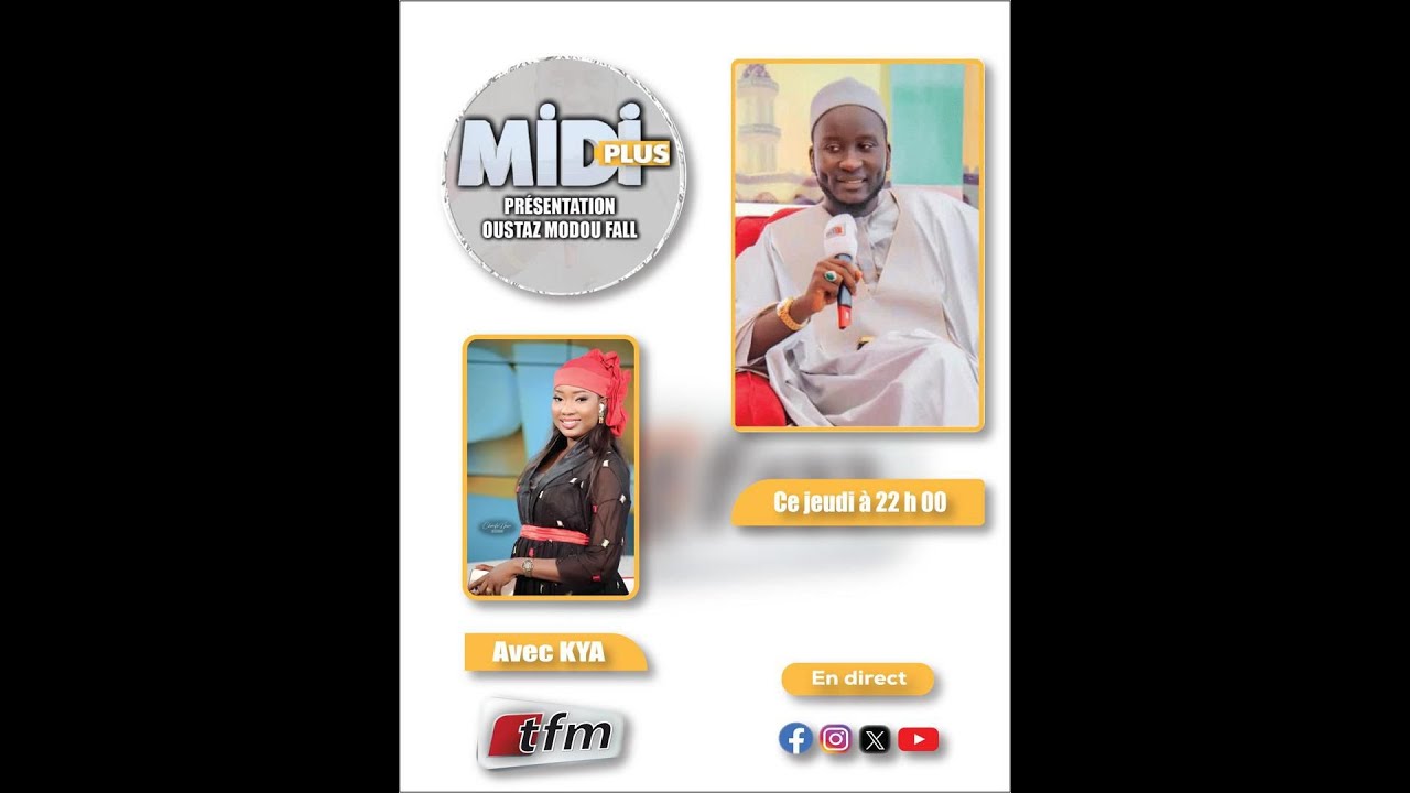 🚨🚨TFM LIVE  :  #MidiPlus DU 11 Juillet 2024 AVEC OUSTAZ MODOU FALL