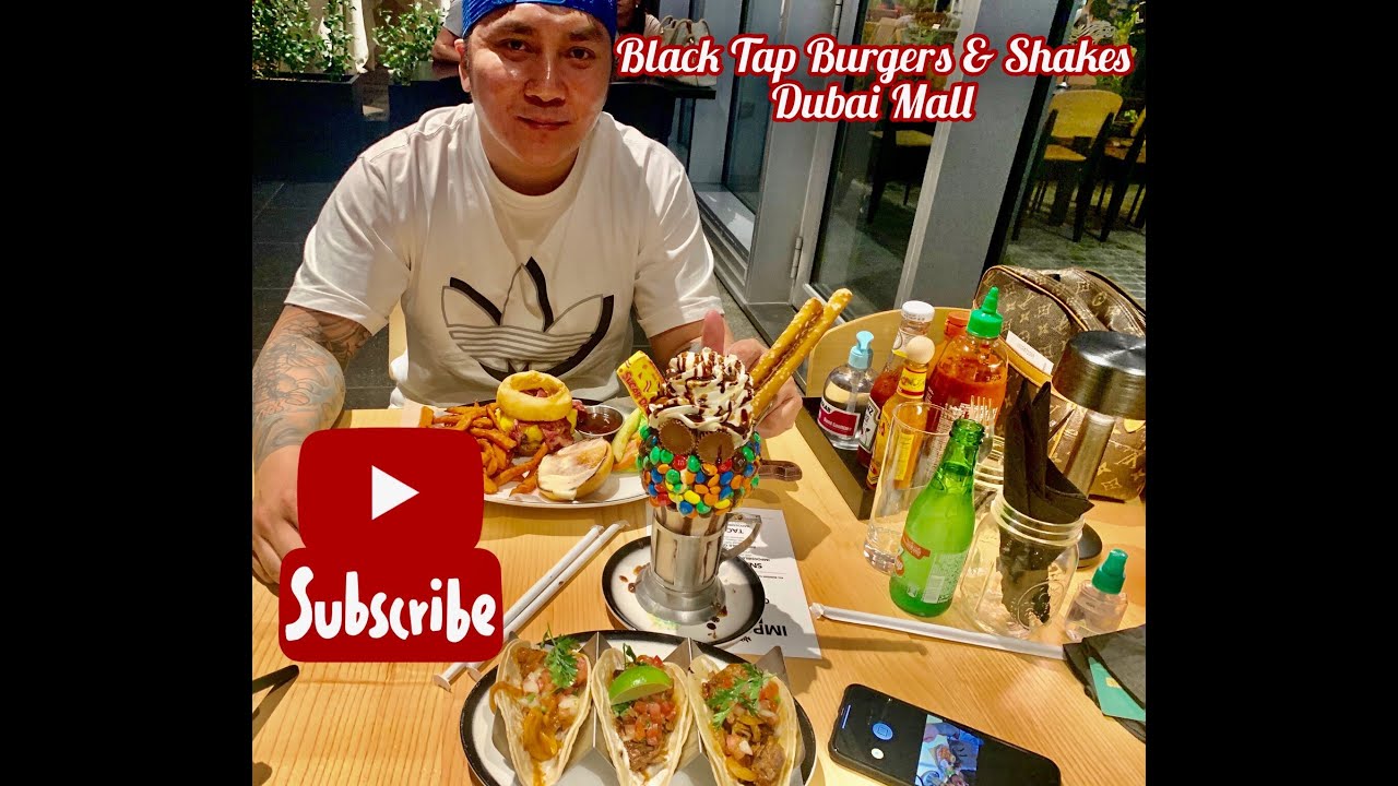 Black Tap Burgers & Shakes - MASSIVE SHAKES | Dubai Mall | Dubai Mall Vlog Part 2