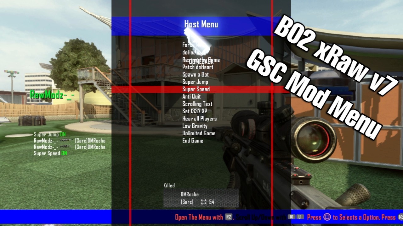 Black Ops 2 xRaw v7 GSC Мод-меню