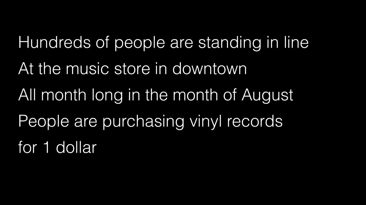 Lennon Beasley - Summer Vinyl Records Sale (On The Street In Downtown)