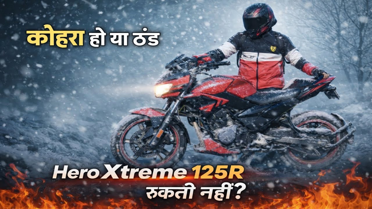 Kohra ho ya thand, Hero Xtreme rukti nahi 🏍️❄️