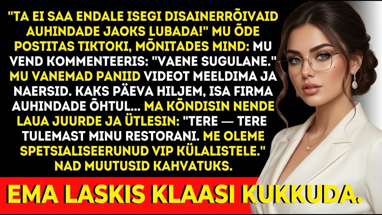 Pere arvas, et ma ei saa auhindadel disainereid—kuni selgus, et nad sõid minu juures.