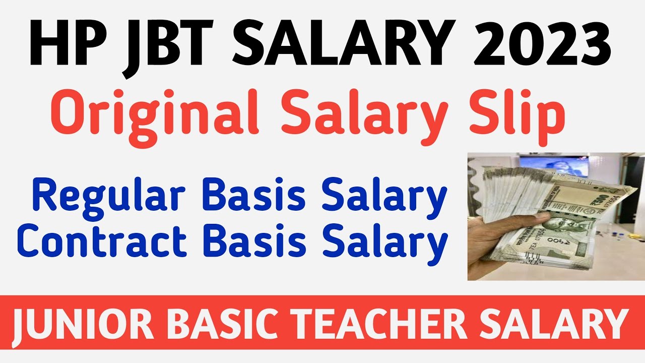 HP (JBT) junior basic teacher salary slip || original salary slip 2023