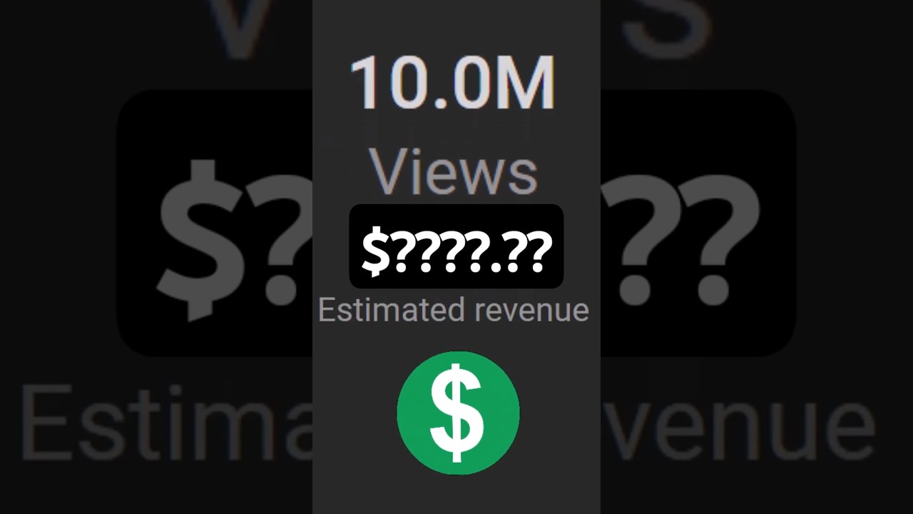 How Much YouTube Paid Me for 10,000,000 Shorts Views