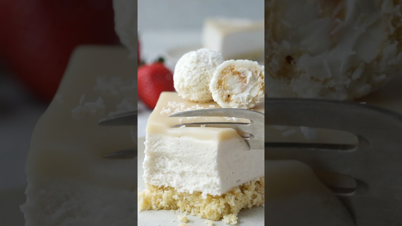 No Bake Raffaelo Torte (Rezept als Kommentar) #rezept #veganbacken #backen #lecker