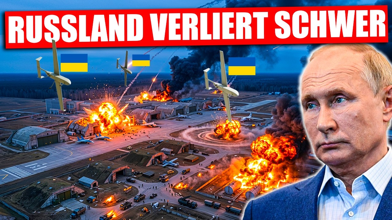 Ukraine zerstört in einer Nacht eine Rekordzahl russischer Waffen–Massive Angriffe auf Drohnenbasen