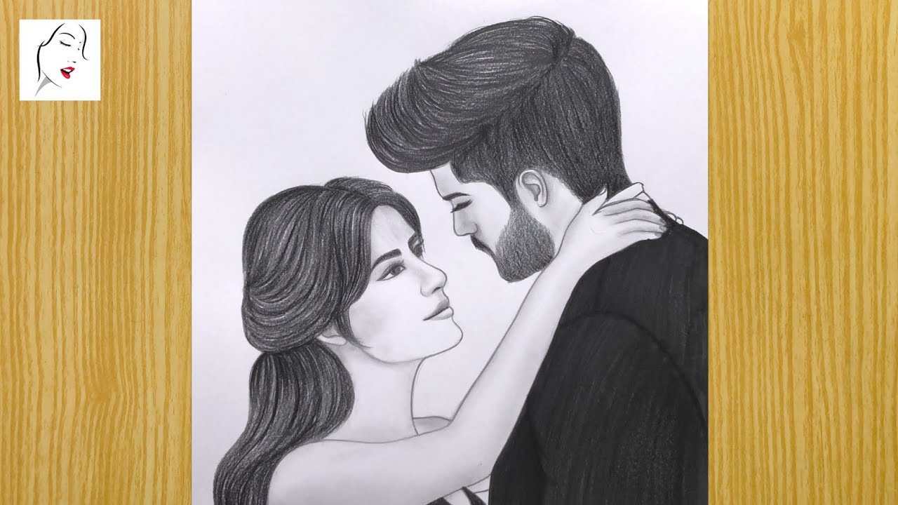 How to Draw A Couple In Love Easy || Couple Drawing | GIrl And Boy Drawing | The Crazy Sketcher